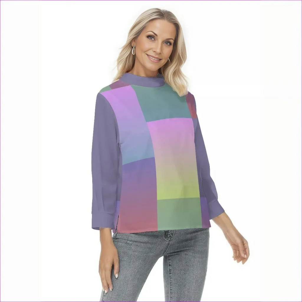 Paxx 2 Womens Back Buttoned Blouse