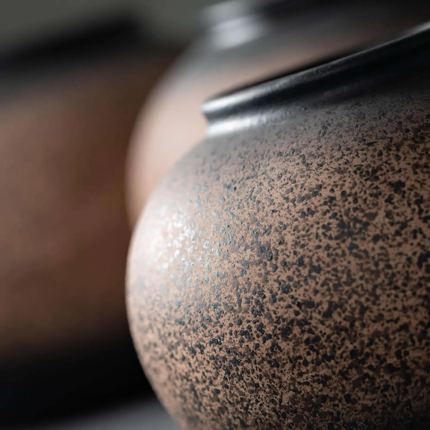 Speckled Cocoa Brown Globe Vase